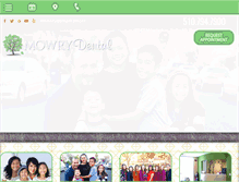 Tablet Screenshot of mowrydental.com